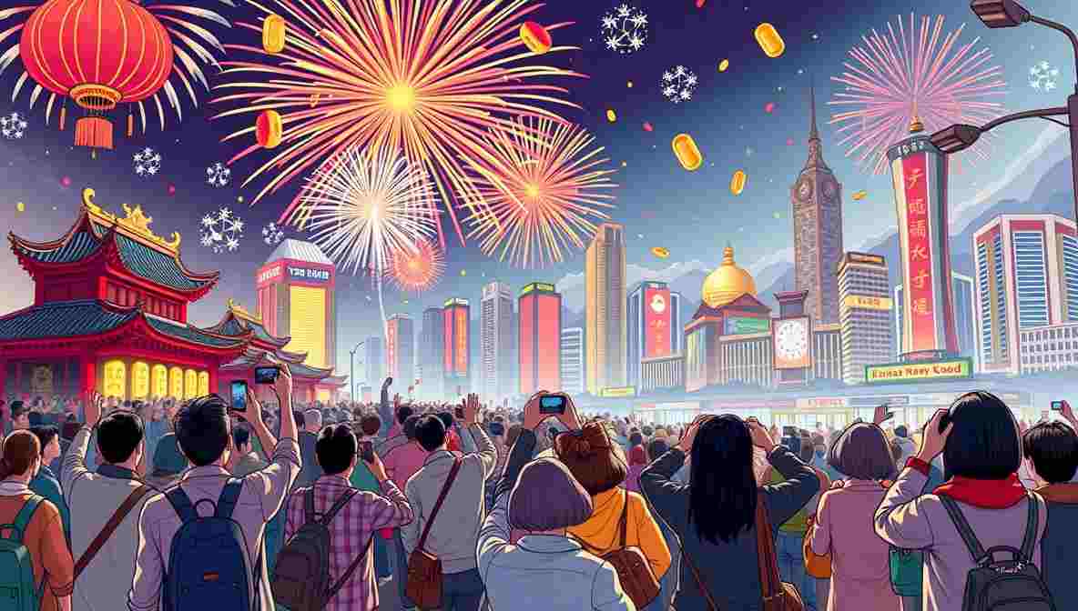 Hong Kong Lunar New Year fireworks dazzle crowds with gold ingots, horseshoes